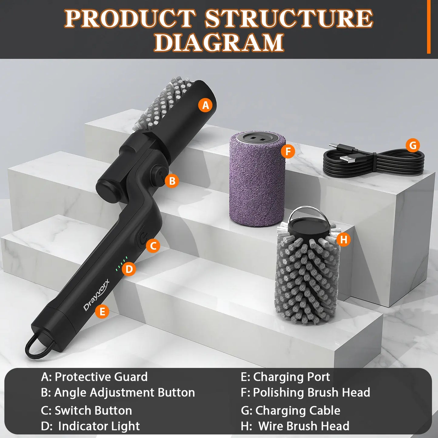 Rayvorx Cordless Electric Grill Brush